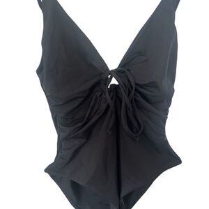 L*Space Black One Piece Swimsuit with Plunging V-Neckline